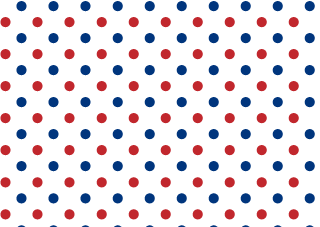 Blue and Red Polka Dot