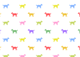 Fondo de pantalla de perro colorido