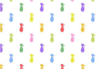 Fondo de pantalla de gato sentado colorido