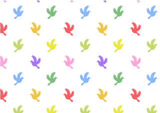 Fondo de pantalla de palomas de colores