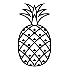 Icono de piña blanca