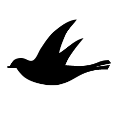 Flying Bird Black and White