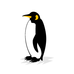 Pingüino de lado
