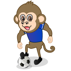 Mono, jugar al fútbol