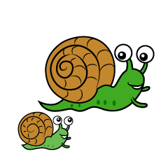 Caracol padre e hijo