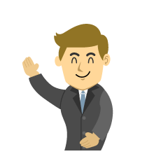 Businessman Raising Hand