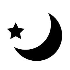 Símbolo de estrella y luna