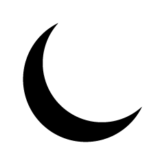 Símbolo de la luna creciente negra