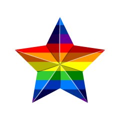 Decoración de la estrella del arco iris