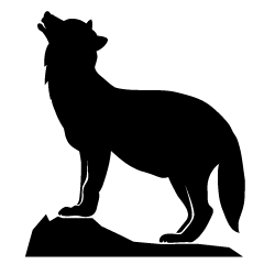 Howling Wolf Silhouette