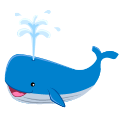 Linda ballena azul