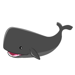 Cute Black Whale