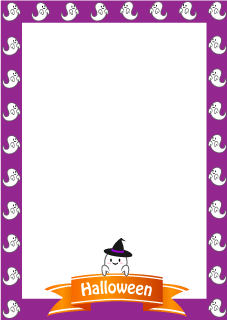 Cute Ghost Portrait Border