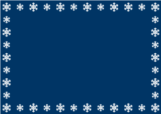 Navy Snowflake Border