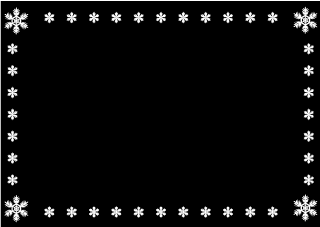 Snowflake Border Black