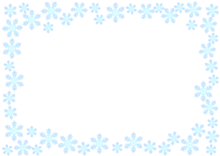 Light Blue Snowflake Frame