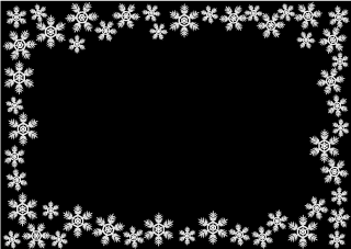 Snowflake Frame Black