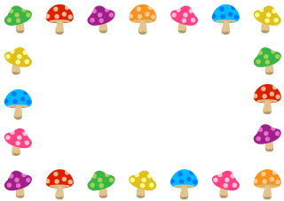 Colorful Mushroom Border