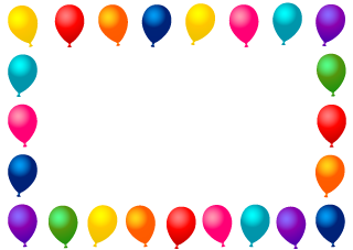 Colorful Balloon Border