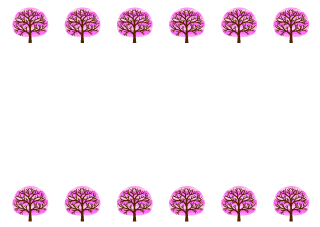 Pink Trees Border
