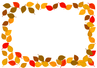 Fallen Autumn Leaves Border