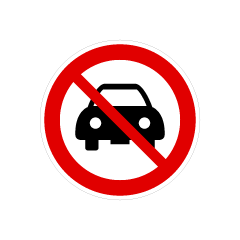 Car Prohibition Sign