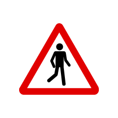 Pedestrian Caution Sign