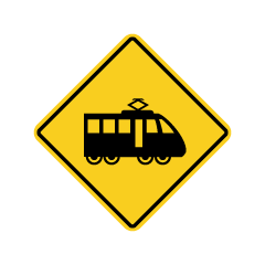 High Speed Train Warning Sign