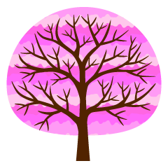 Lindo árbol rosa