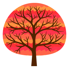 Lindo árbol rojo