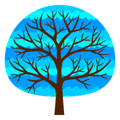 Lindo árbol azul