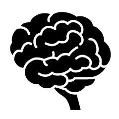 Brain Silhouette Symbol