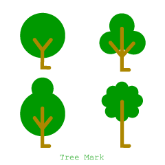 Lindos 4 tipos de símbolo de árbol