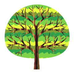 Lindo árbol de rama de gradación