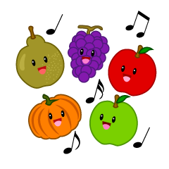 Singing Cute Autumn Fruit