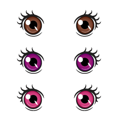 Anime Girls Brown Round Eyes