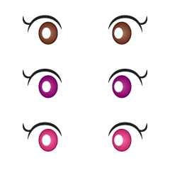 Anime Brown Simple Eyes