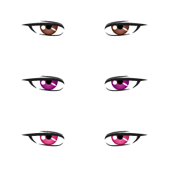 Anime Sharp Brown Eyes