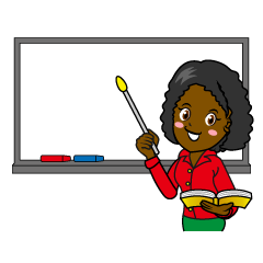 Female Teacher on Whiteboard
