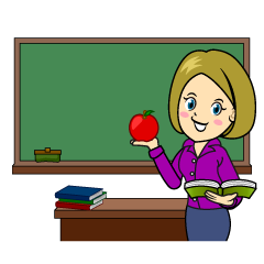 Teacher with Apple