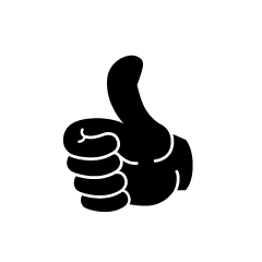 Black Thumbs Up