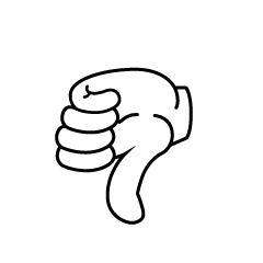 White Thumbs Down