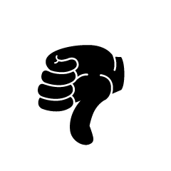 Black Thumbs Down