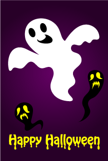 Ghosts Happy Halloween Card