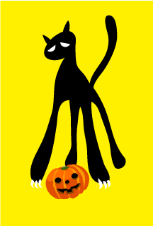 Cool Black Cat Halloween Card