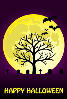 Bats and Graveyards Halloween