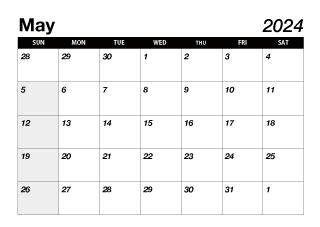 Calendario Junio ​​2024