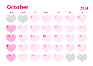 Corazón Calendario 2024