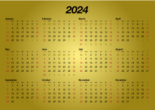 Calendario de febrero de 2024