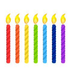Rainbow Candles